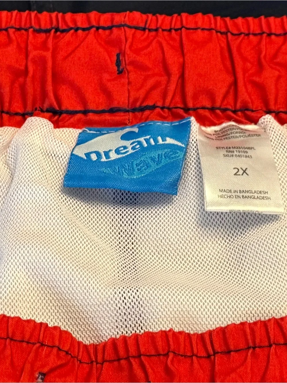 O'Neill Red Swim Shorts with White Mesh Lining